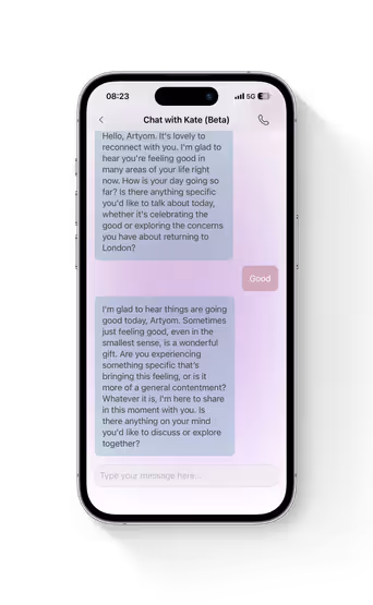 Kate chat screenshot
